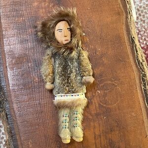 Vintage Handmade Alaskan Native - Inuit Doll